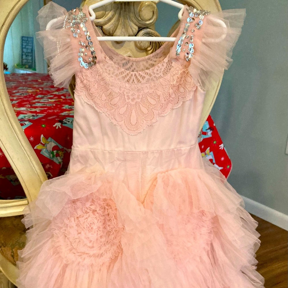 Custom flower girl pageant ball gown 3/4